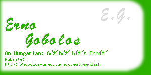 erno gobolos business card